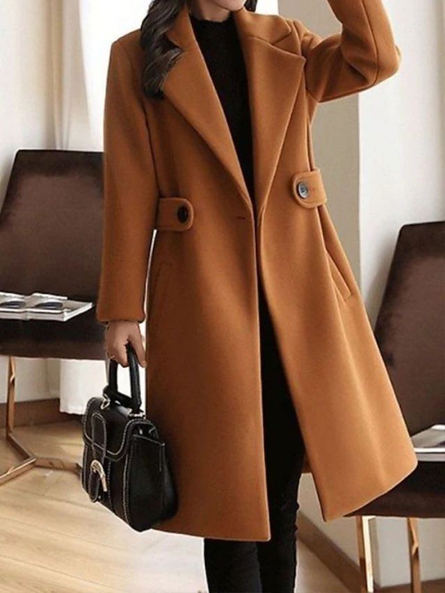 Sara | Manteau en Laine Ceinturé | Élégance & Chaleur