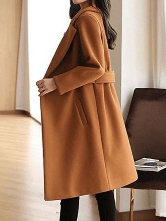 Sara | Manteau en Laine Ceinturé | Élégance & Chaleur