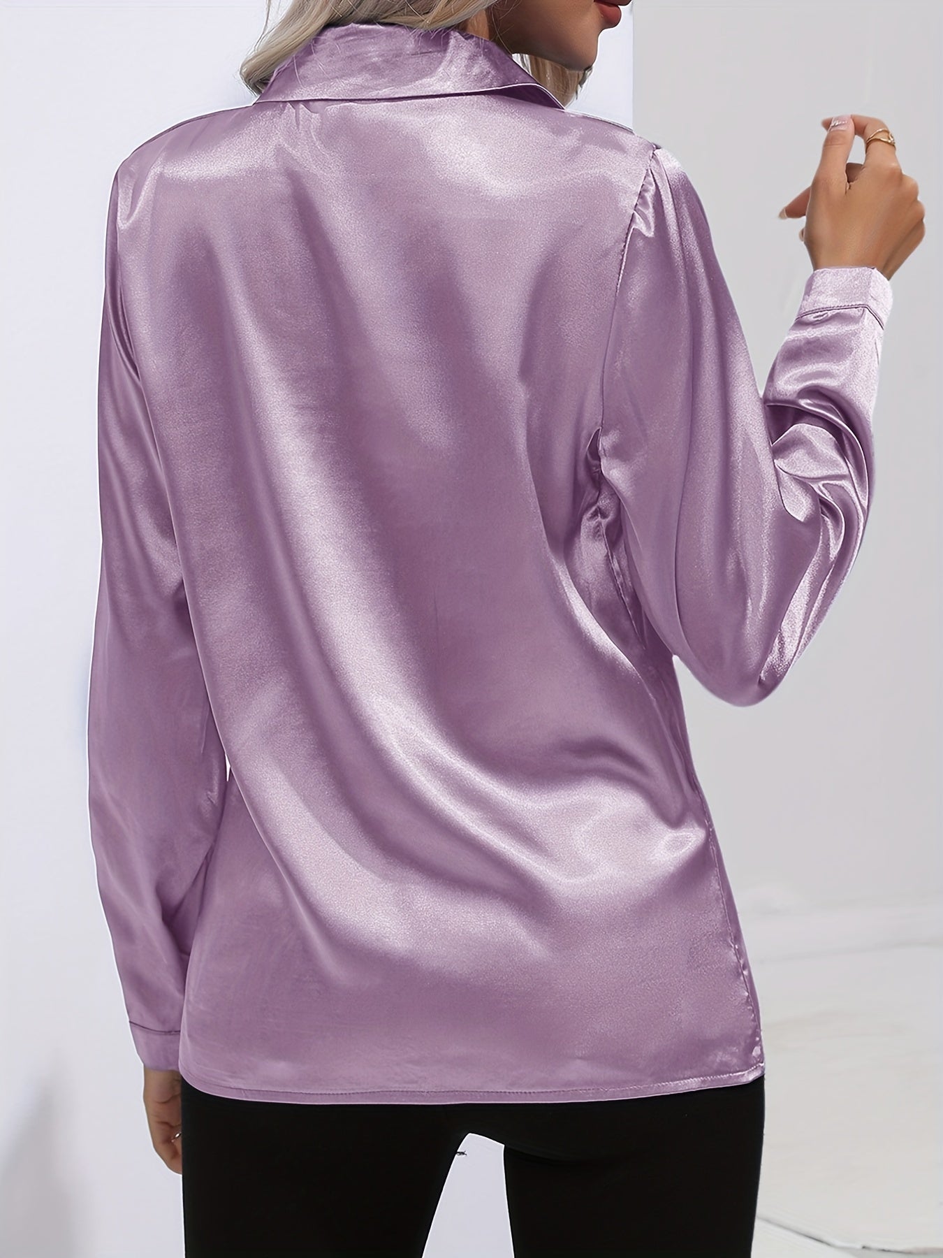 Blouse Satinée Décontractée | Élégance & Confort | Style Polyvalent