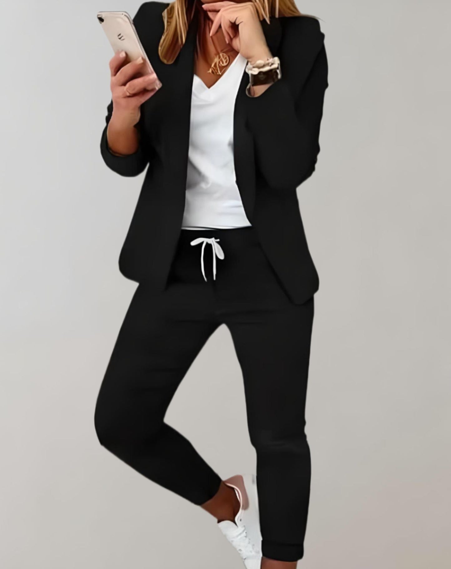 Ensemble Moderne à Carreaux | Chic & Professionnel | Confort & Élégance