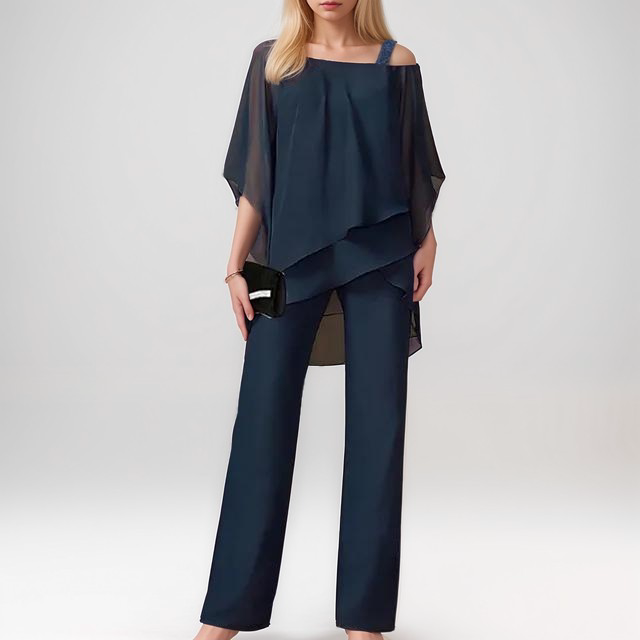 Ensemble de Soirée Élégant | Satin & Fluidité | Chic & Sophistiqué