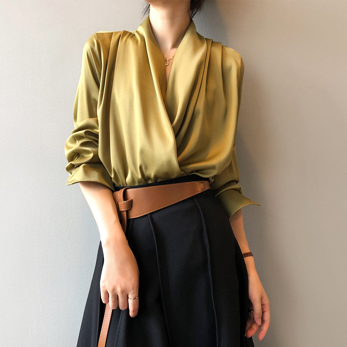 Blouse Satinée Élégante | Chic & Confort | Intemporelle