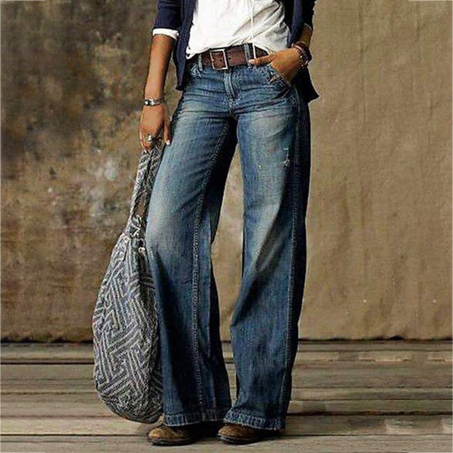 Jean Large Rétro | Style Vintage | Confort & Élégance