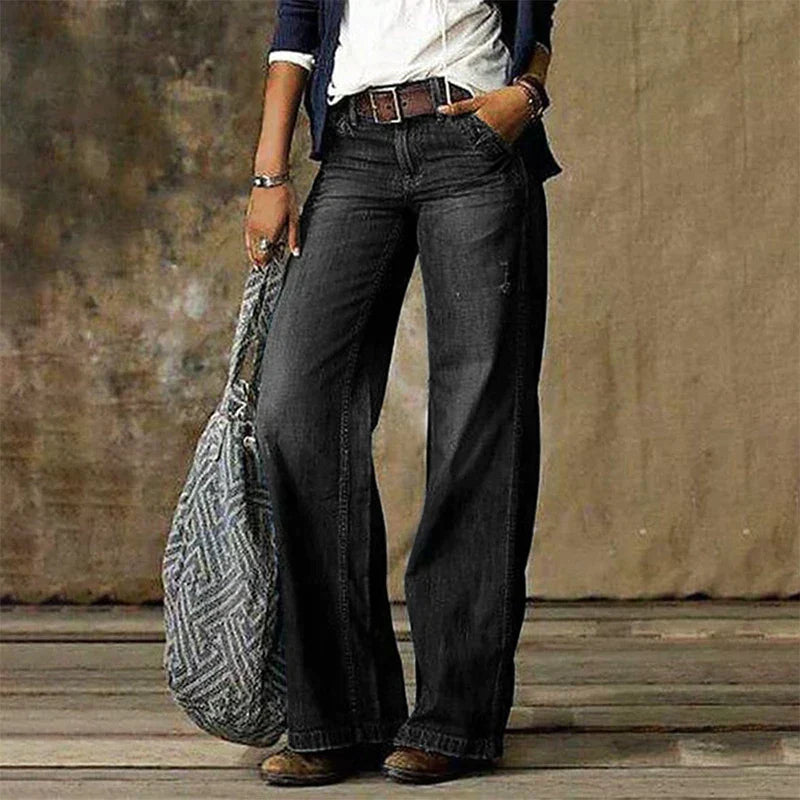 Jean Large Rétro | Style Vintage | Confort & Élégance
