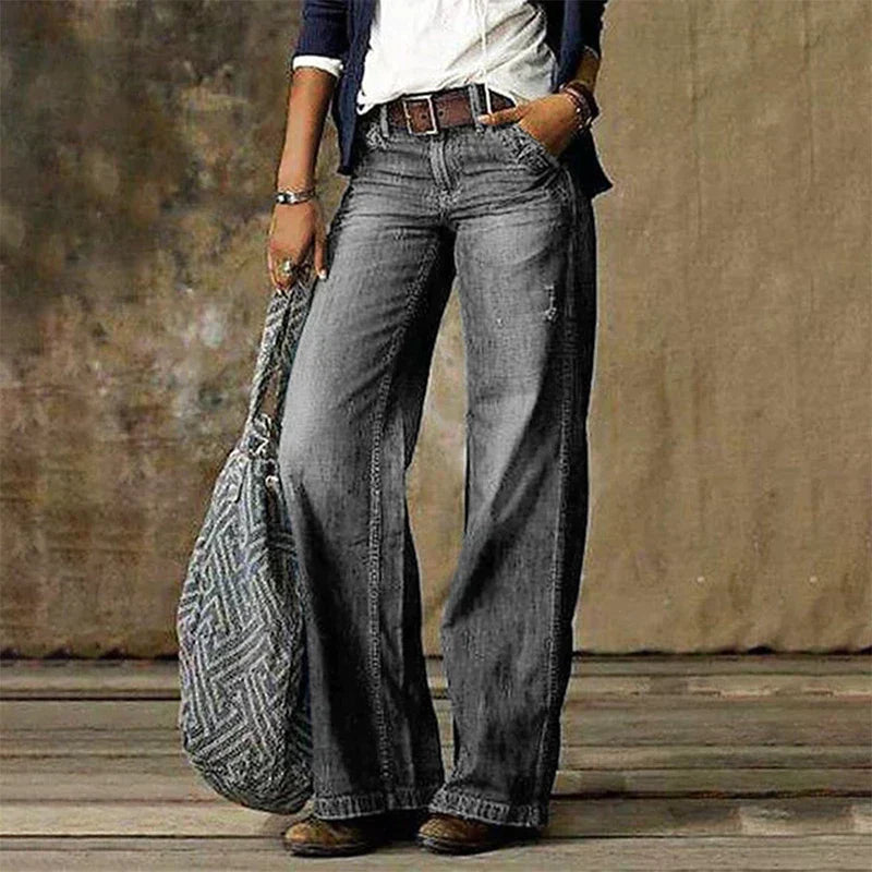 Jean Large Rétro | Style Vintage | Confort & Élégance