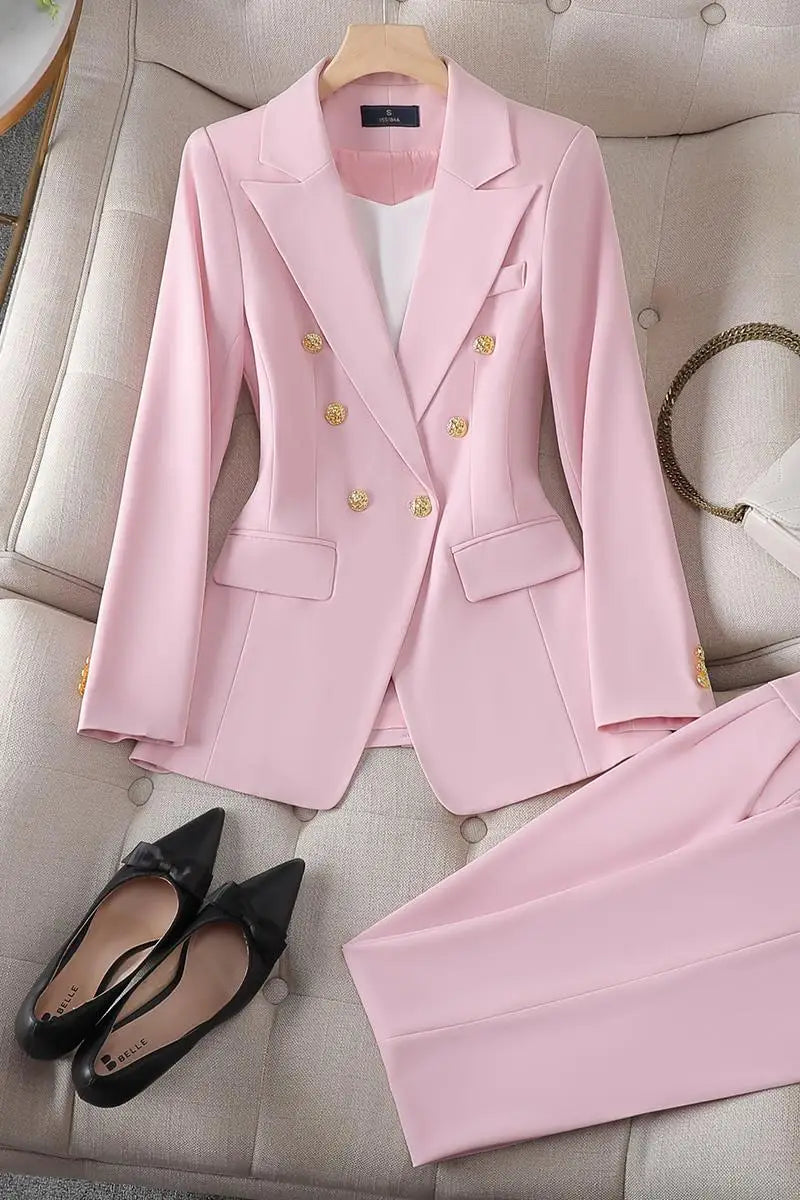 Ensemble Blazer & Pantalon Femme | Élégant & Professionnel | Touche Audacieuse