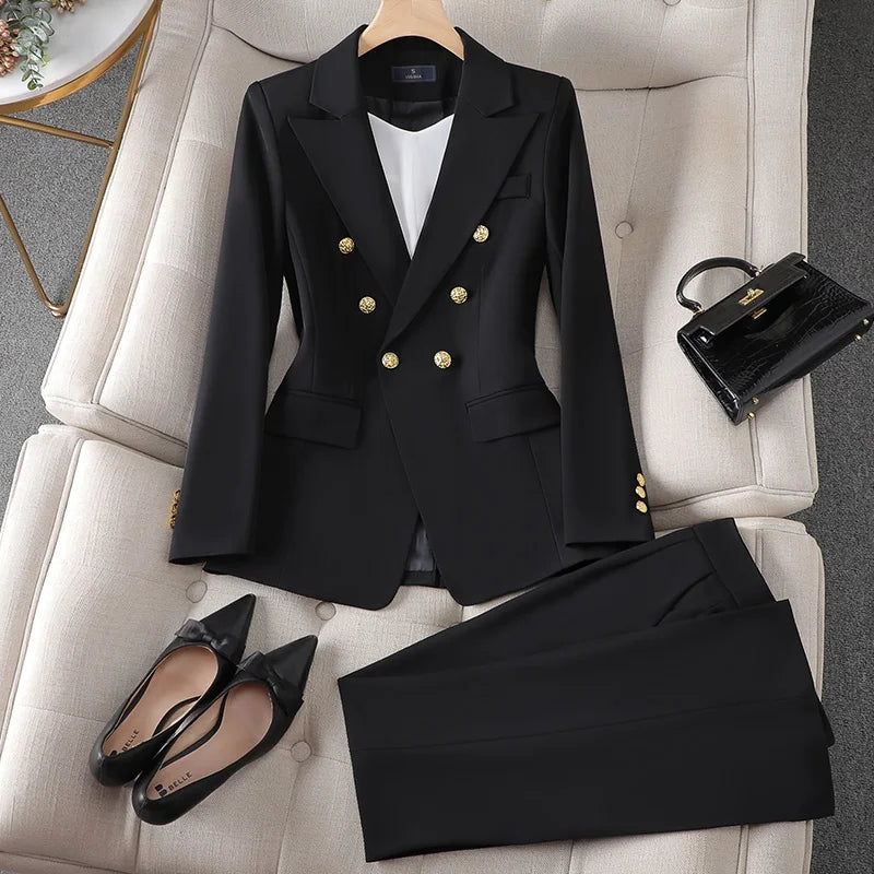 Ensemble Blazer & Pantalon Femme | Élégant & Professionnel | Touche Audacieuse