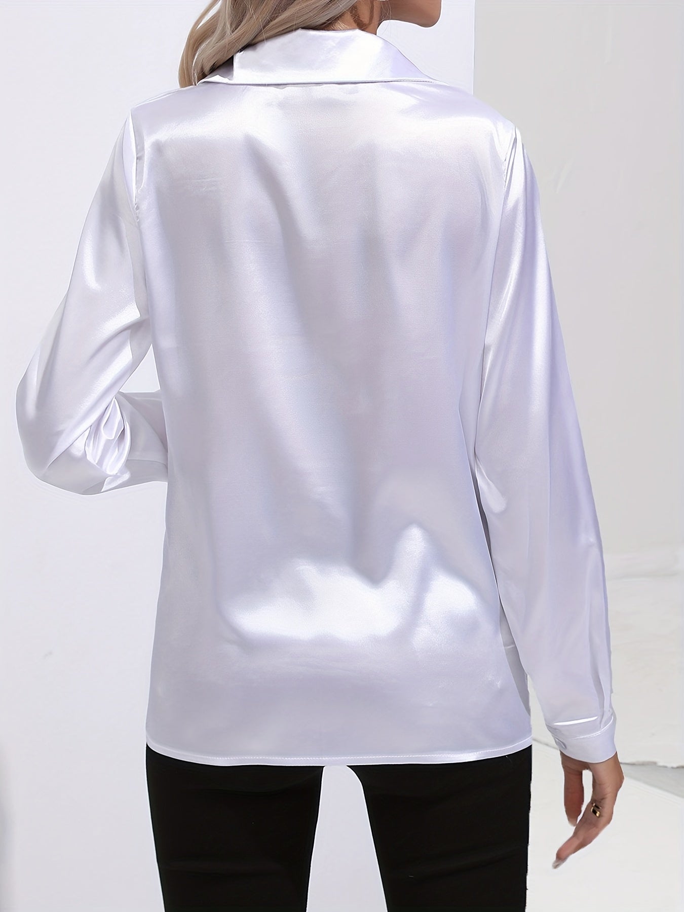 Blouse Satinée Décontractée | Élégance & Confort | Style Polyvalent