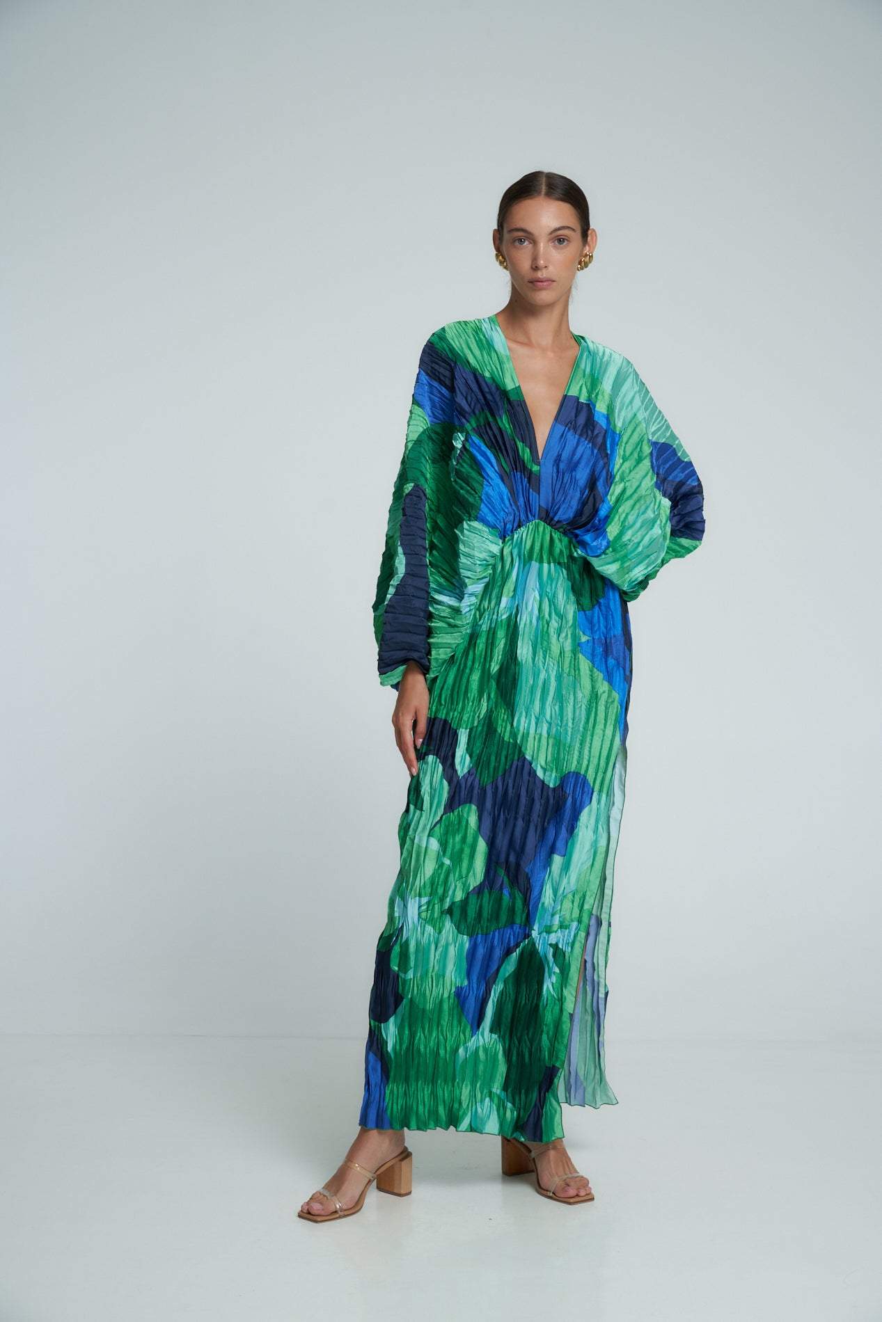 Robe Kaftan Maxi Plissée | Élégance & Légèreté | Style Resort