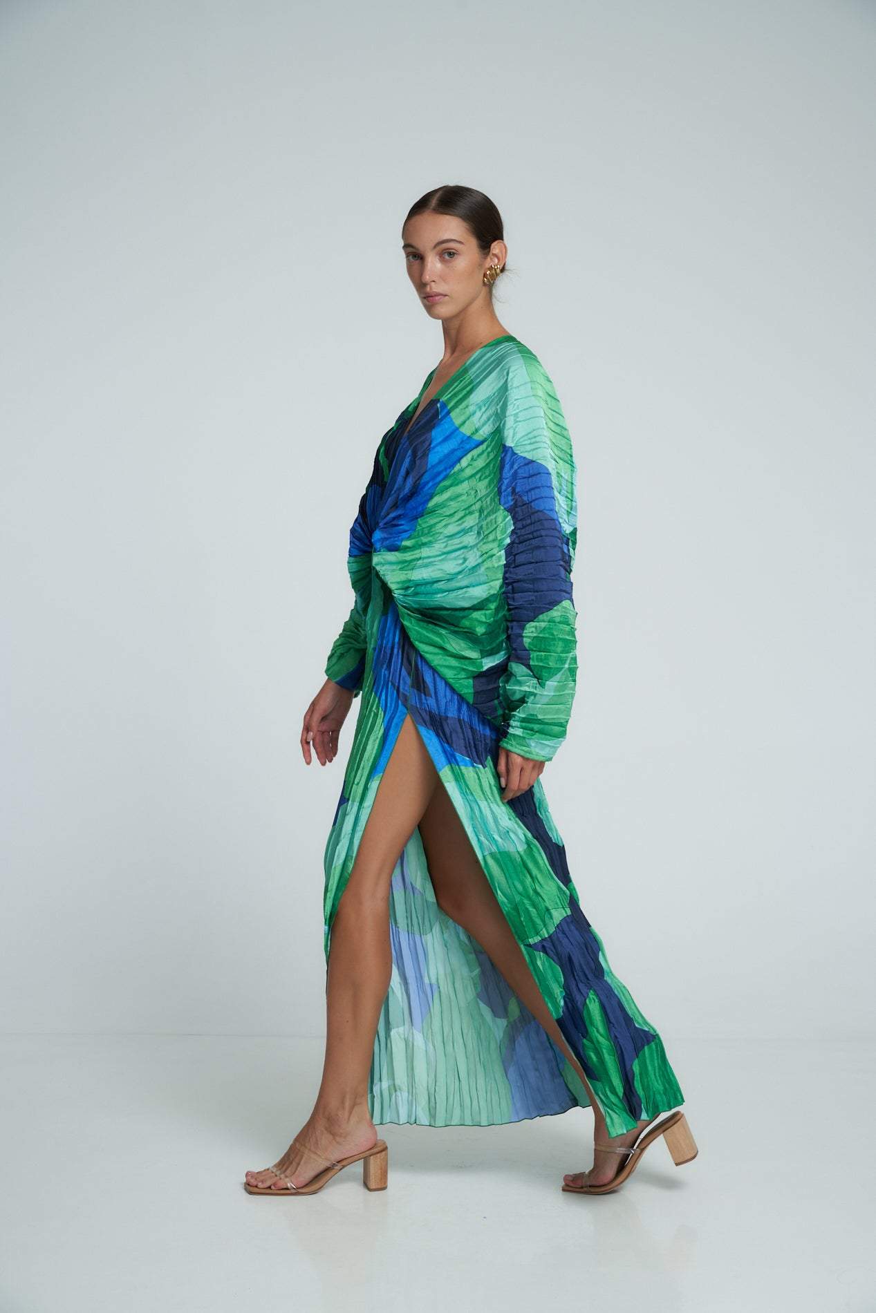 Robe Kaftan Maxi Plissée | Élégance & Légèreté | Style Resort