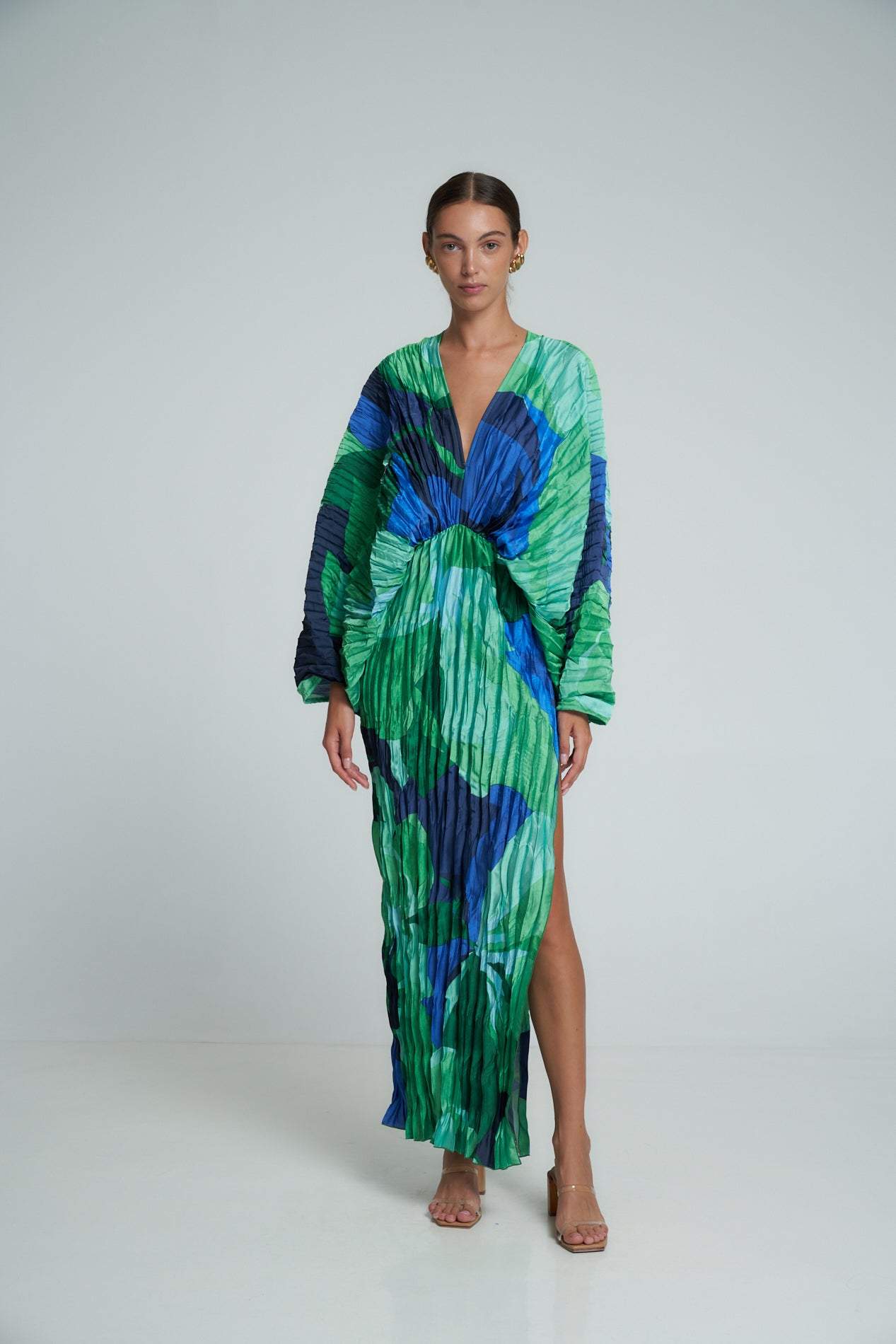 Robe Kaftan Maxi Plissée | Élégance & Légèreté | Style Resort