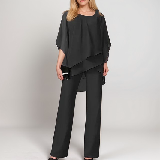 Ensemble de Soirée Élégant | Satin & Fluidité | Chic & Sophistiqué