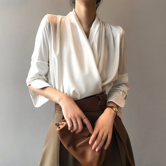 Blouse Satinée Élégante | Chic & Confort | Intemporelle