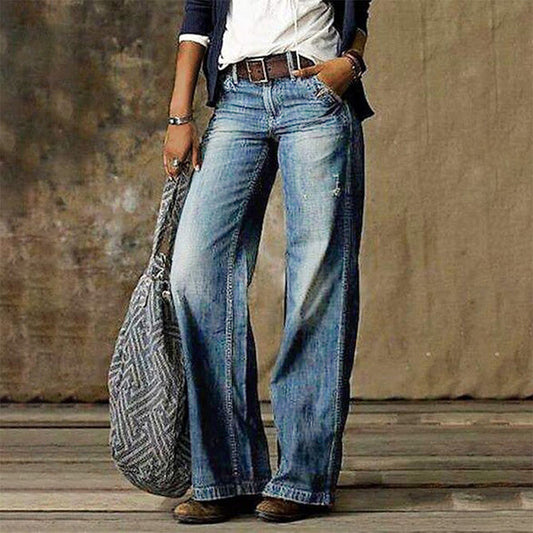 Jean Large Rétro | Style Vintage | Confort & Élégance